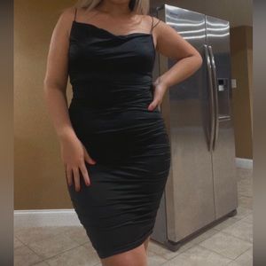 SHEIN - Black Midi Dress - Size XL/12